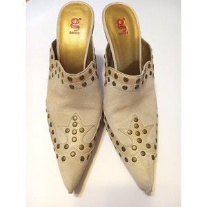 Cole Haan Nike Air G Series Western Studded Pointed Toe Mules Size 6B